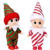 EKKONG Elfo Natale Pupazzo, Elfi di Babbo Natale 2 Pezzi Baby Bambola Natale per Ragazzo Ragazza Decorazioni Natalizie Giocattolo