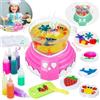 Ltteaoy Cucina per bambini Accessori per la cucina,Pentole con timer, luci e suoni,Giocattoli in gel d'acqua fatti a mano,Gioco di ruolo regalo, ragazzo ragazza 3 anni