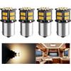Defvnsy 1156 BA15S P21W 3014 54-SMD Bianco caldo 3000K Lampadine LED 12V Lampade per auto Indicatori di direzione interni RV Camper Rimorchio Luci posteriori per barche (confezione da 4)