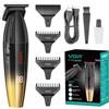 VGR Tagliacapelli da uomo senza fili professionale da barbiere 9000 giri/min elettrico USB-C ricaricabile batteria 240 min DLC e lame in ceramica per precisione barba dettagli bordi outliner barbiere