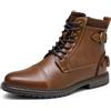 Bruno Marc Stivali da Uomo Chukka Stivali Militari Uomo Scarponi Tattici Militari Stivali Uomo da Casual Motociclista con Zip Laterale,Size 44.5,Cammello,Philly_10