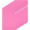 PATIKIL Cartellina a L Formato A4, 10Pz Buste Porta Documenti in Plastica Maniche Giacca Cartella Portadocumenti Copertine Trasparente per Ufficio, Rosa
