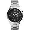 Fossil Orologio Neutra da uomo, movimento al quarzo con cronografo, cassa in acciaio inossidabile argentata di 44 mm e bracciale in acciaio inossidabile, FS5384, Tono argento e nero