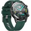 YLK Cinturino per Huawei Watch GT 2/GT 3 46mm, Cinturino in Silicone Sportivo Compatibile con Huawei Watch GT 46mm /GT 2e (Verde scuro)