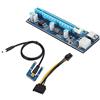 Fosa PCI-E Adattatore riser da 1x a 16x con cavo di alimentazione da MOLEX a SATA - Adattatore per riser con cavo GPU - Estrazione di etereum per l'estrazione di schede video, cavo di prolunga USB 3.0