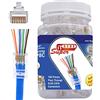 itbebe.com ITBEBE 100 pezzi RJ45 Cat6 Connettori Passanti per Cavi 24 AWG - Funziona Sia per Cavi Solidi Che Flessibili