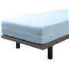Savel - Materasso in spugna riccia, 100% cotone elastico, colore: blu (160 x 190/200 cm) | Coprimaterasso | Coprimaterasso integrale per materasso - disponibile in diverse dimensioni…