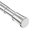 Venwemong 1 asta per tende estensibile senza fori per tende, cucina, armadio, non sono necessari attrezzi 69-90 cm, color argento