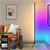 Hzitcigm Lampade da Terra LED, Smart RGBIC Lampada da Terra Dimmerabile Piantana Moderna Lampada Funziona con Alexa/Google Home, 16 Milioni Colori Musica Sincronizzazione e Timer, DIY Modalità, 155cm