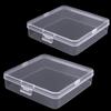 Qualsen Scatole Plastica con Coperchio, 2 Pezzi x 13.2 x 13.2 x 3.3 cm | Contenitore Plastica Transparent per Perline, Oggetti Artigianali, Gioielli, Esche da Pesca, Casa e Ufficio Scatola Piccola