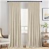 MIULEE Tende Velluto con Fettuccia Arricciata - 2 Pezzi, Altezza 245 CM, Morbidissime e Belle per Camera da Letto e Soggiorno, Tende Velluto Beige Interni, Finestra Oscurante Termica