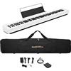 MusicalStore2005 Set Completo per Casio CDP-S110 Bianco - Piano Digitale 88 Tasti Pesati con Borsa Imbottita a Tracolla con logo MusicalStore2005 Ricamato, Alimentatore e Pedale