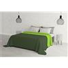 Italian Bed Linen Trapuntino Estivo Elegant, Matrimoniale, Verde Scuro/Verde Mela