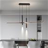 Lanekd Moderni LED Lampadario Dimmerabile Lampada da Tavolo da pranzo Linea Design Lampada a Sospensione Altezza Regolabile Soggiorno Lampadari per Cucina Sala da pranzo Ufficio Lampadari a Sospensione