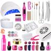 Acol Kit Ricostruzione Unghie Gel Professionale Completo: Lampada LED UV 48W, Fresa, Aspiratore, Lampada LED 48W , Accessori per Nail Art Completi