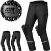 Shima Runner Pantaloni Moto Uomo con Protezioni Airforce Protettori per Ginocchia Motos Tuta Moto Abbigliamento Armatura Protezione Estivi Pantalone Protective (Uomini, Nero, XL)