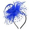 Sibba Fascinator Fascia per capelli da donna con piume in rete per feste e matrimoni per donne e ragazze Blu