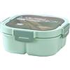 Wulcea Porta Pranzo Lunch Box Portapranzo Schiscetta Lunchbox 1200ml Microonde Contenitore Bent Bambini Scatola per Alimenti Ermetico Food Lavoro Ufficio Scuola