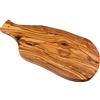 Cleminson Tagliere in legno di ulivo con manico intagliato (40 x 20 cm)