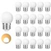 Suncan Confezione da 20 lampadine a LED E27 G45, sostituisce lampadine a incandescenza da 15 W, luce bianca calda 2700 K, 3W, G45, 155 lm, copertura in PC opaco, non dimmerabile