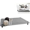 OUGPIU Creative Tappetino Assorbente Cucina,Ultra Assorbente 40x30cm Tappeto Scolapiatti in Diatomite,Scolapiatti da Lavello,Antiscivolo Assorbente Tappetini per Caffè Tappetino con Piedini in Acciaio Inox
