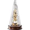 Hermle 22716-030791 - Orologio da tavolo meccanico con vetri, in noce, Ø 18 cm x 35 cm
