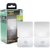 Integral Luce notturna a LED con sensore di movimento a batteria con sensore fotoelettrico dal crepuscolo all'alba, per corridoi, piani, scale, cucine, camere da letto 2PK
