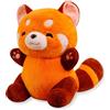 Zhlearda Panda Rosso Peluche, 23cm Panda Rosso Giocattolo, Morbido Panda Rosso di Pezza, Panda Rosso Pupazzo, Kawaii Peluche Panda Rosso, Compleanno o Vacanza o Regalo di Natale per Bambini