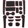 METYOUCAR Accessori per auto per Toyota Hilux/Hilux Revo 2016-2021 Tappetino per scatola portaoggetti auto tappetini per auto tappetini interni in plastica 18 pezzi