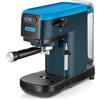 Ariete 1399 Macchina da caffè espresso Sky Blue, Per polvere e cialde ESE, 1300 W, Capacità 1,1L, 15 bar di pressione, Filtro 1, 2 tazze e cialda ESE, Cappuccino, Blu