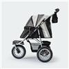InnoPet®, passeggino per cani Comfort EFA, colore: nero e argento, portata fino a 30 kg