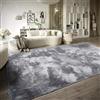 Elle Decoration Calida - Tappeto a pelo lungo per soggiorno, tinta unita, morbido, facile da pulire, per soggiorno, sala da pranzo, camera da letto, cameretta dei bambini, colore: argento, 80 x 150 cm