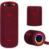 Trevi XR 8A44 DOUBLE Altoparlante Amplificato Portatile 10W x 2, Cassa Wireless Separabile in 2 Unità, Micro SD, AUX-IN, Audio Wireless 5.3, IPX5, Batteria Integrata, Rosso