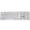 CHERRY KC 200 MX, Tastiera Office Meccanica con Piastra Metallica Anodizzata, Layout per la Germania (QWERTZ), Con Filo, Interruttori MX2A SILENT RED, Bianco/Argento