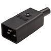 PremiumCord Connettore di Alimentazione 230 V, Spina 16 A, IEC C20, IEC60320, Colore Nero