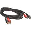 PremiumCord Cavo RCA 10 m, 2X Spine RCA RCA su 2X Prese RCA RCA, Cavo di Prolunga Audio, Audio Stereo, per TV, Telefoni Cellulari, MP3, HiFi, Colore Nero