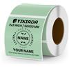 YIKIADA Etichette Termiche Autoadesive 50 X 50 mm Verdi Adesivi Colori Rimovibili Stampabili Impermeabili per Logo Codice a Barre QR inventario 500 pezzi per Rotolo
