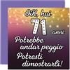 Stuff4 71° Biglietto Auguri Compleanno per Uomo Donne