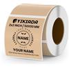 YIKIADA Etichette Termiche Autoadesive 50 X 50 mm Kaki Adesivi Colori Rimovibili Stampabili Impermeabili per Logo Codice a Barre QR inventario 500 pezzi per Rotolo