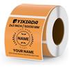 YIKIADA Etichette Termiche Autoadesive 50 X 50 mm Arancioni Adesivi Colori Rimovibili Stampabili Impermeabili per Logo Codice a Barre QR inventario 500 pezzi per Rotolo