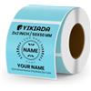 YIKIADA Etichette Termiche Autoadesive 50 X 50 mm Blu Adesivi Colori Rimovibili Stampabili Impermeabili per Logo Codice a Barre QR inventario 500 pezzi per Rotolo