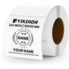YIKIADA Etichette Termiche Autoadesive 50 X 50 mm Bianchi Adesivi Colori Rimovibili Stampabili Impermeabili per Logo Codice a Barre QR inventario 500 pezzi per Rotolo