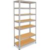 shelfplaza® 180x80x40cm HOME Scaffale metallo per carichi pesanti zincato con 7 ripiani con 125kg capacità di carico/Scaffali in metallo per garage come scaffali per ripostiglio o officina