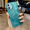 XIAOJUNJIE Cover Glitter per IPHONE 6 / 6S / 6G,Custodia Ultrasottile Trasparente Antiurto,Piume Glitter Case per Donne e Ragazze-Blu