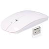 Vikye Mouse Wireless Portatile, Smart Slim con Bluetooth, Mouse Cordless 2.4G con Ricevitore USB per Tablet Computer Portatile da Ufficio (WHITE)