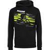 Baddery Felpa con cappuccio da uomo per mountain bike, MTB, BMX, downhill & e-bike, felpa per ciclisti (motivo a scelta), Downhill adrenalina, S