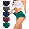 RUIXUE Mutandine da Donna a Vita Alta, Pacco da 5 Slip Traspirante Culotte Comode Elasticizzato Intimo
