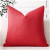 Artscope 1 Pezzi Federe per Cuscini in Finto Lino Minimalista Copricuscini Decorativo per Domestica Soggiorno Camera da Letto Divano 60x60cm, Rosso