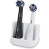 Qikfresh - Supporto per 2 testine di ricambio - Compatibile con Oral-B, iO, Philips Sonicare, Waterpik, Fairywill - In silicone alimentare (Bianco)