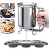 Bczhieulw Dispenser di Pastella，dosatore Pancake，Nutella Dispenser，Separatore di Pastella ，Dosatore per Impasti ，Dispenser di Imbuto ， 800ml，per Torte, Muffin, Waffle，Pancake